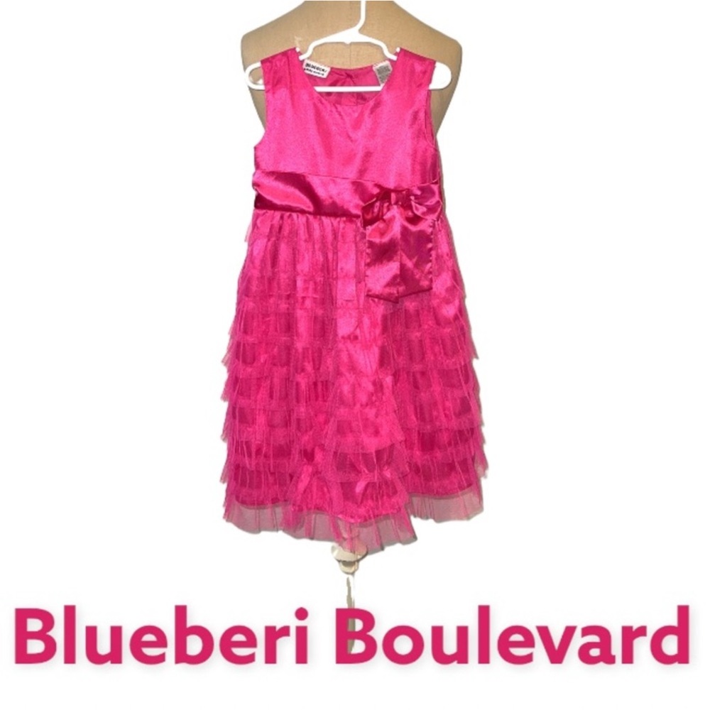 Authentic Blueberi Boulevard little girls hot pink dress sz 6